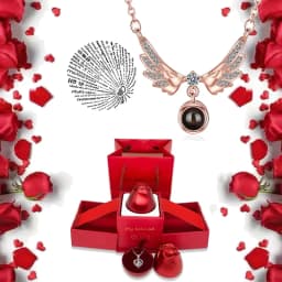 I Love You Necklace With Rose Gifts Box 100 Languages Projection Pendant Jewelry For Girlfriend 2023 New In Romantic Accessories