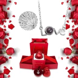 I Love You Necklace With Rose Gifts Box 100 Languages Projection Pendant Jewelry For Girlfriend 2023 New In Romantic Accessories