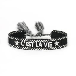 Woven Friendship Bracelet For Women With Saying C'EST LA VIE Summer Stackable Jewelry