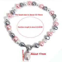 Luxury Style Cultured 12-15m White Potato Freshwater Pearl Necklace Cz Pave Shell Pearl Pendant Wedding