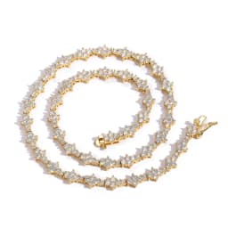 TOPGRILLZ New Honeycomb Necklace Classic 7MM Tennis Chain Hip Hop Punk Jewelry High Quality Choker Necklace For Anniversary Gift