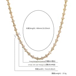 TOPGRILLZ New Honeycomb Necklace Classic 7MM Tennis Chain Hip Hop Punk Jewelry High Quality Choker Necklace For Anniversary Gift