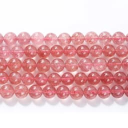 5A Quality Natural Brazil Strawberry Crystal Quartz Bead Round Loose Spacer Lucky Bead For Jewelry Making Diy Bracelet Accessory