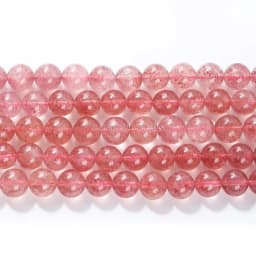 5A Quality Natural Brazil Strawberry Crystal Quartz Bead Round Loose Spacer Lucky Bead For Jewelry Making Diy Bracelet Accessory