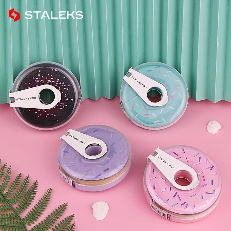 1pc STALEKS Disposable Donuts Frosted Nail Strips Manicure Polishing Strip Nail Art Rubbing Strip Manicure Tool with Saw Cut