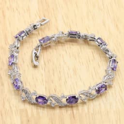 Purple Amethyst Dubai Silver 925 Bridal Jewelry Sets For Women Bracelet Hoop Earrings Necklace Pendant Rings Best Gift