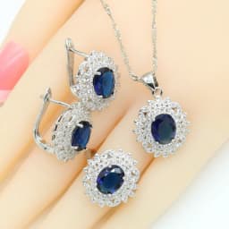 Purple Amethyst Dubai Silver 925 Bridal Jewelry Sets For Women Bracelet Hoop Earrings Necklace Pendant Rings Best Gift