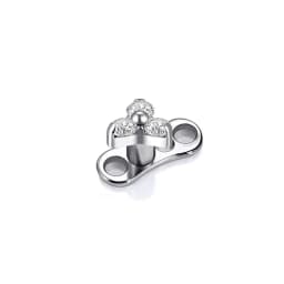 14G G23 Titanium Microdermals Flower Zircon Dermal Anchor Snake Bee Internal Thread Piercing Butterfly Skin Diver Body Jewelry