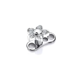 14G G23 Titanium Microdermals Flower Zircon Dermal Anchor Snake Bee Internal Thread Piercing Butterfly Skin Diver Body Jewelry
