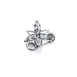 14G G23 Titanium Microdermals Flower Zircon Dermal Anchor Snake Bee Internal Thread Piercing Butterfly Skin Diver Body Jewelry