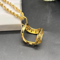 18K Gold Plated Jewelry Set for Women Special Rhombus Design Pendant and Earrings Wedding Anniversary Copper Jewelry Accessories
