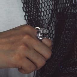 U7 Stainless Steel Big Rings for Man Bird Goat Octopus Shark Serpent Snake Bone Charm Size 7-14 Rock Punk Animal Skull Jewelry