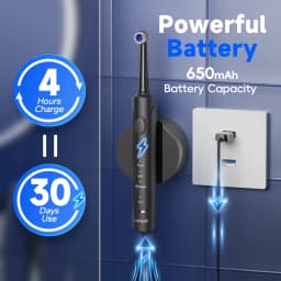 Electric Toothbrush for Adults Rechargeable T37 Sonic Toothbrush with 3 Modes IPX7 Waterproof 40,000 VPM Motor With 4 Brush Head