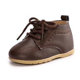 KIDSUN 2021 New Arrival Infant Baby Shoes Baptism Shoes PU Leather Toddler First Walkers Rubber Soft Sole Anti-slip Moccasins