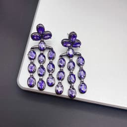 Bilincolor Cubic Zirconia Trendy Cute Tassel Summer Earring for Women