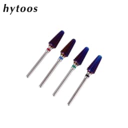 HYTOOS Purple Tornado Bit 3/32 Carbide Nail Drill Bits Milling Cutters For Manicure Remove Gel Electric File Accessories