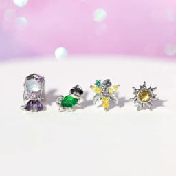 4Pcs Exquisite Cartoon Heart Earrings For Women Bling Zircon Stud Earring Girl Wedding Party Sweet Jewelry Piercing Brincos