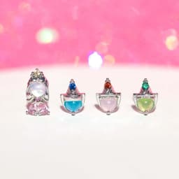 4Pcs Exquisite Cartoon Heart Earrings For Women Bling Zircon Stud Earring Girl Wedding Party Sweet Jewelry Piercing Brincos