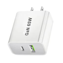 UK/AU/EU/US USB C Charger 65W PD 3.0 GaN Charger Type C Power Adapter With 2-Port Fast Wall Charger Compatible for iPhone 13 USB