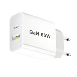 UK/AU/EU/US USB C Charger 65W PD 3.0 GaN Charger Type C Power Adapter With 2-Port Fast Wall Charger Compatible for iPhone 13 USB