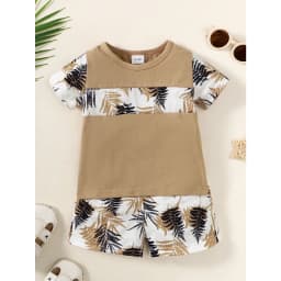 1-3 Years Baby Boy Clothes Set Short Sleeves Top+Shorts 2PCS Summer Daily Casual Outfit Toddler Boy Beach Style Clothing