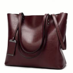 Fashionable Classic Retro Leather Women's Tote Handbag Cross Body Bag Documents Work Bag Computer Partition Bag Travel Bag