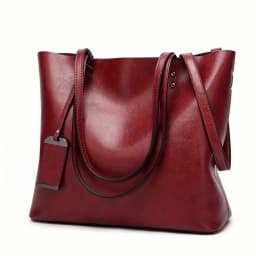 Fashionable Classic Retro Leather Women's Tote Handbag Cross Body Bag Documents Work Bag Computer Partition Bag Travel Bag