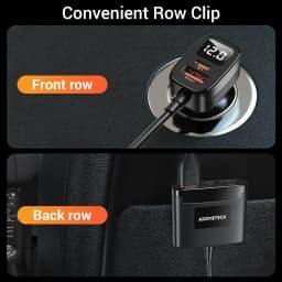 ASOMETECH 78W USB Car Charger 5 Ports QC3.0 PD3.0 SCP USB Type C Quick Charger For iPhone Samsung Tablet Xiaomi Car USB Charger