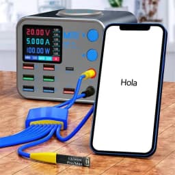 DianBa No. 1 PD 8-Port LCD Multi-Function Fast Charger Wireless Charing Mobile Phone Current Data Line Detection Burn-in Repair