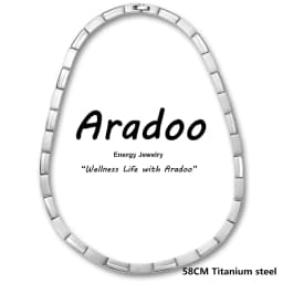 ARADOO Titanium Steel Men's Necklace Collar Simple Design Stainless Steel Magnetic Necklaces