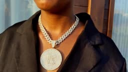 Iced Out 14MM Prong Cuban Chain Letters Necklace For Women Bling Round Initials Name Necklaces Hiphop Chain Couple Gifts Jewelry