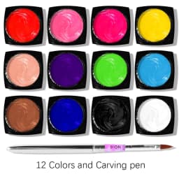 Nail Art Accessories Carving Gel Supplies 3D 4D Model Carved MudPlasticine UV Gel DIY Nails Painting Removable 3D Embossment Gel