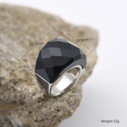 Men's/Women High Quality Luxury Stainless Steel Multi-Gemstone Style Ring Classic Trend Jewelry