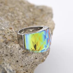 Men's/Women High Quality Luxury Stainless Steel Multi-Gemstone Style Ring Classic Trend Jewelry