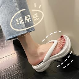 Thick Sole Wedges Flip Flops For Women Summer Clip Platform Sandals Woman Non-slip Beach Slippers Girls Outdoor Slides