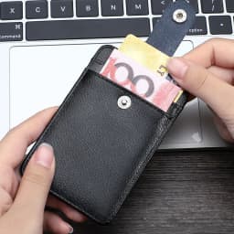 Real Leather Business Work Card Holder ID Badge Holders with Nylon Lanyard Id Name Tag Chest Cards Cases Retractable Reel Clips