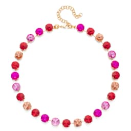 2023 Spring Summer Style Colorful Crystal Beads Necklace For Women Round Crystal Charms Choker Handmade Crystal Jewelry Party