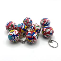 12/24 pcs New World Flag Football Keychain Country Soccer Club Fans Keyring Car Key Chains Souvenir Bag Pendant Accessories Gift