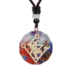 Reiki Healing Orgone Necklace Fashion Jewelry Yoga Natural Chakra Energy Orgonite 7 Chakra Pendant Necklace Pendulum Amulet