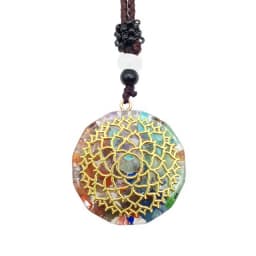 Reiki Healing Orgone Necklace Fashion Jewelry Yoga Natural Chakra Energy Orgonite 7 Chakra Pendant Necklace Pendulum Amulet
