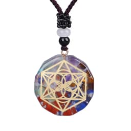 Reiki Healing Orgone Necklace Fashion Jewelry Yoga Natural Chakra Energy Orgonite 7 Chakra Pendant Necklace Pendulum Amulet