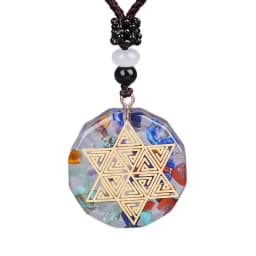 Reiki Healing Orgone Necklace Fashion Jewelry Yoga Natural Chakra Energy Orgonite 7 Chakra Pendant Necklace Pendulum Amulet