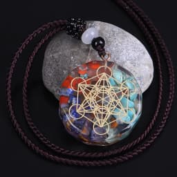 Reiki Healing Orgone Necklace Fashion Jewelry Yoga Natural Chakra Energy Orgonite 7 Chakra Pendant Necklace Pendulum Amulet