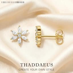 Stud Earrings Flower,2022 Summer Trendy Gift In 925 Sterling Silver Fine Jewerly For Women