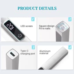 Portable Salon UV LED Nail Lamp Rechargeable Quick Dry Nail Dryer Machine For Manicure Mini Flashlight Pen With Touch Screen