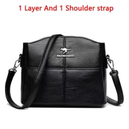 Brand Leather 3 Layers Alligator Crossbody Bag for Women Female Shoulder Messenger Sac Luxury Designer Ladies Handbags