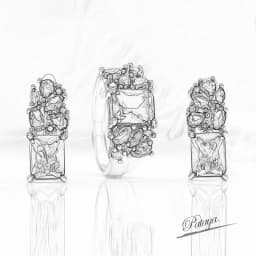 PATAYA Fashion Light Brown Natural Zircon Bride Ring Earring for Women 585 Rose Gold Color High Quality Daily Jewelry Sets