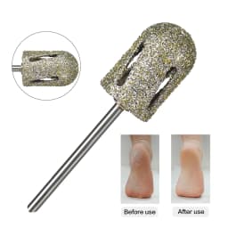 BNG Diamond Pedicure Cone Bit for Cracked Skin Corns Callus Removal Feet Filing Tool 3/32" Rotary Burrs Nail Pedicure Drill Bits