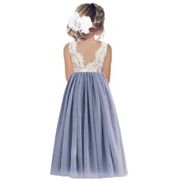 Princess Party Lace Flower Girl Dress Baby Kids Summer Wedding Birthday Dresses Children Clothing 2 4 6 8 10 12 14