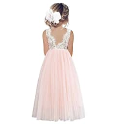 Princess Party Lace Flower Girl Dress Baby Kids Summer Wedding Birthday Dresses Children Clothing 2 4 6 8 10 12 14